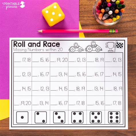Roll and Race Kindergarten Math | Roll and Cover Math Games - The ...