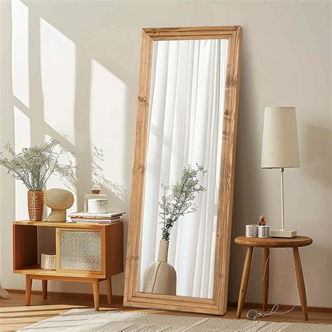 Amazon.com: KIAYACI Arched Floor Mirror Wood Frame Wall Mounted Mirror ...