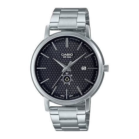 Casio Men Stainless Steel Analog Black Dial Watch-Mtp-B125D-1Avdf, Ban