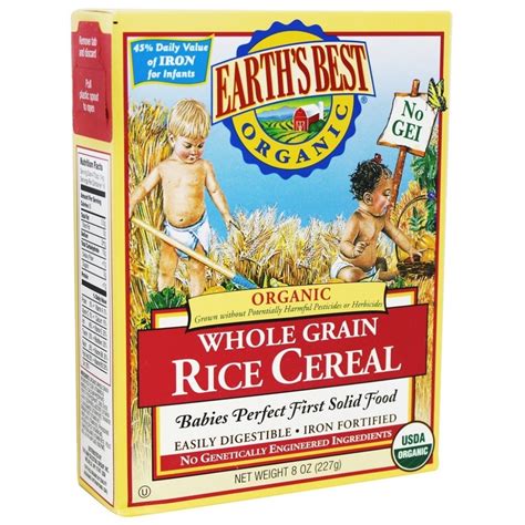 Earth's Best - Organic Whole Grain Rice Cereal 227g | BabyOnline HK