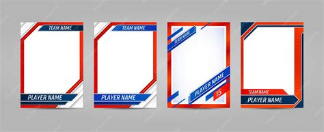 Sport trading card template isolated vector cards | Premium Vector
