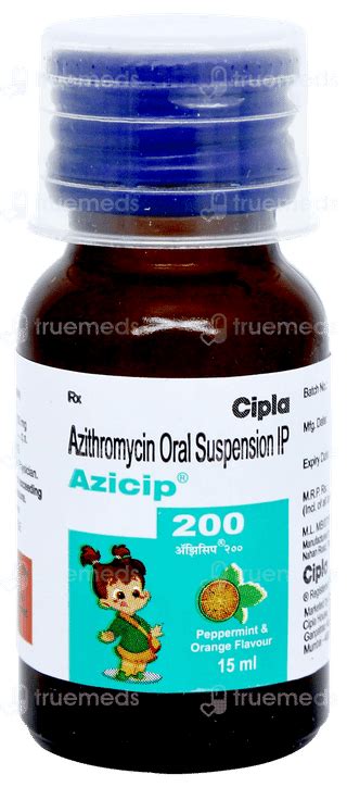 Azicip 200 Peppermint And Orange Flavour Suspension: Uses, Side Effects ...