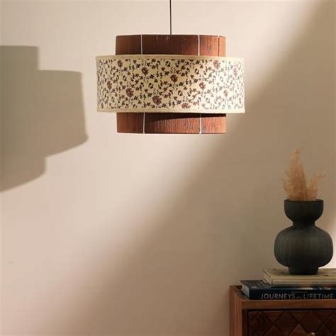 Buy FIG Living Colour Weave Pendant Lamp (Brown) | Handcrafted Cotton ...