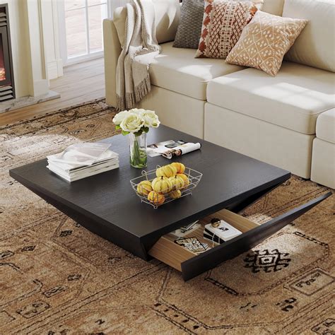 Modern Wood Coffee Table Living Room Contemporary, Mid Century