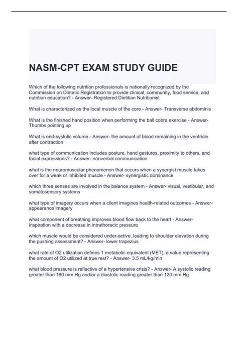 Image result for NASM Study Guide