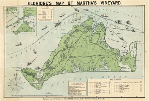 Eldridge's Map of Martha's Vineyard (1913) : r/MapPorn