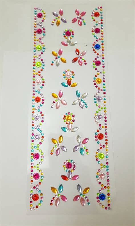 Multi Shaped Shining Stone Crystal Studs/Stickers for Art & Craft ...