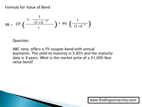 Image result for Bond Calculation Examples
