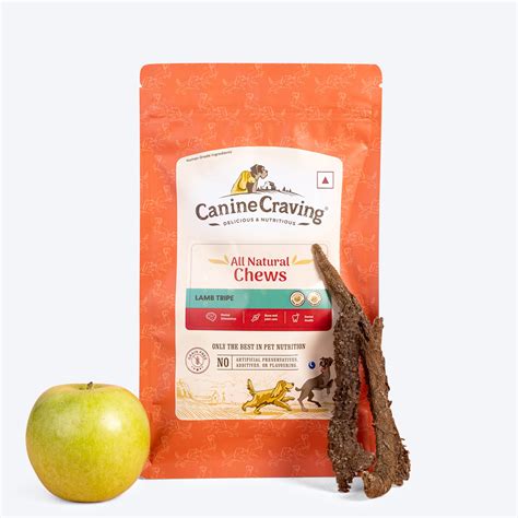 Canine Craving Dehydrated Grass-fed Lamb Tripe Dog Chew Online - 100 g ...