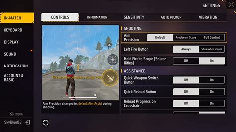 Image result for Free Fire Control Setting