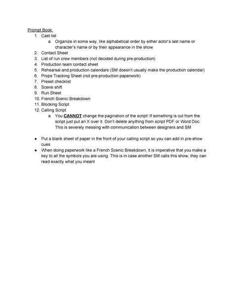 Image result for Stage Manager Script