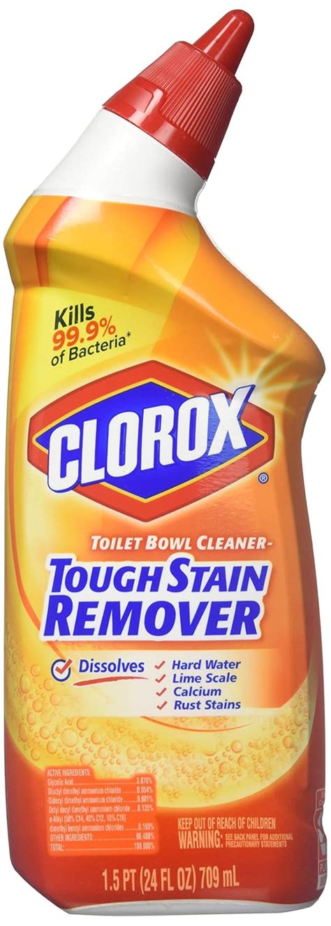 Clorox Toilet Bowl Cleaner, Tough Stains Formula, 24 oz-3 pk : Amazon ...