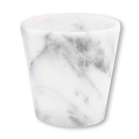 White Carrara Marble Grappa Glass Made in Italy