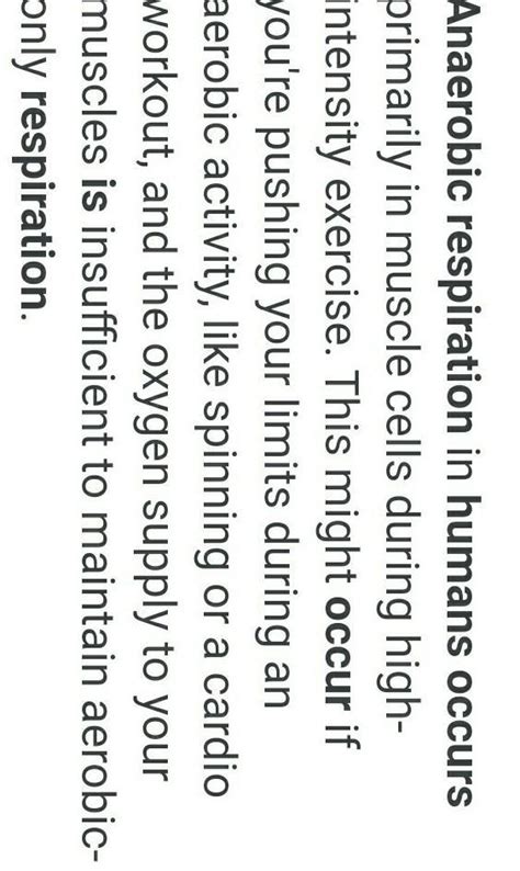 when does anaerobic respiration take place in the human body - Brainly.in