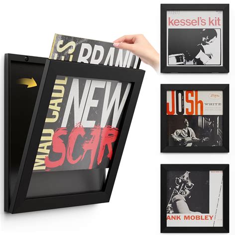Vinyl Record Frame Wall Front Opening, 3-Pack Album Frames for Vinyl ...