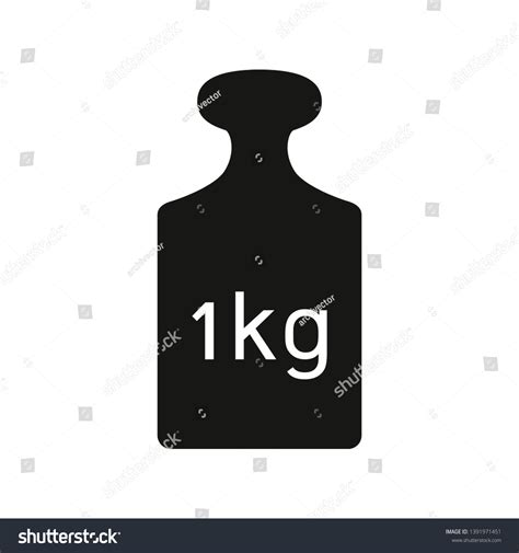 One Kilogram Weight Icon Weight 1 Stock Vector (Royalty Free ...