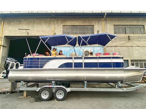 21FT 6.4m Family Leisure Pleasure Party Seagrass Floor Aluminum Pontoon ...