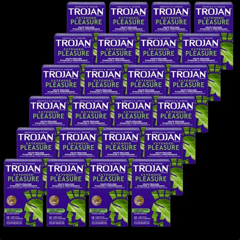 Trojan Extended Pleasure Latex Condoms Climax Control Lubricant 2.11oz ...