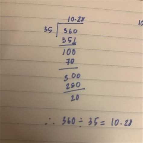 35 divided into 360 in written - Brainly.in