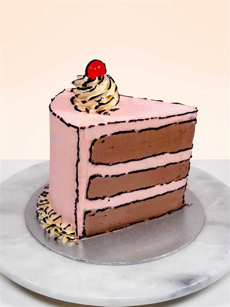 Comic Chocolate Birthday Slice Cake