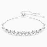 Imber Tennis bracelet, Mixed round cuts, Blue, Rhodium plated | Swarovski