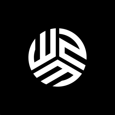 WZM letter logo design on black background. WZM creative initials ...
