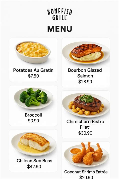 Bonefish Grill Menu Prices - PriceListo
