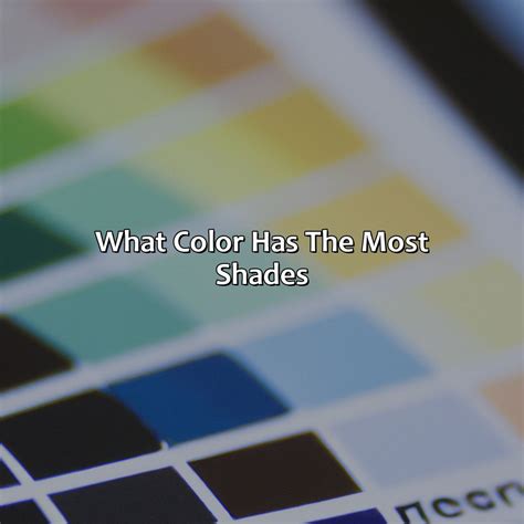 What Color Has The Most Shades - colorscombo.com