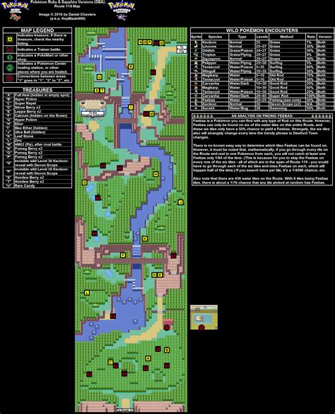 Pokemon Sapphire Version Route 119 Map Map for Game Boy Advance by ...