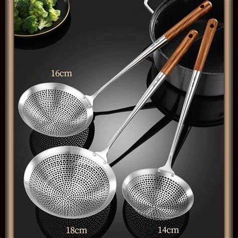 Stainless Steel Fine Mesh Skimmer Spoon Food Strainer With Long Handle ...