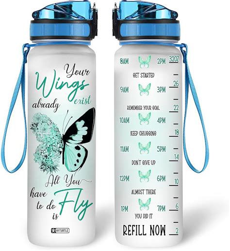 Your Wings Already Exits Butterfly 32oz Liter Motivational Water Bottle ...