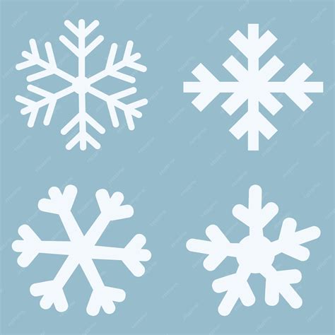 Premium Vector | Vector snowflake clipart collection