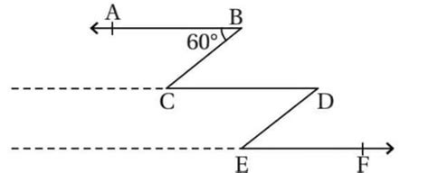 AB||CD,CD||EF and BC||DE. If angel ABC = 60° find angel DEF - Brainly.in