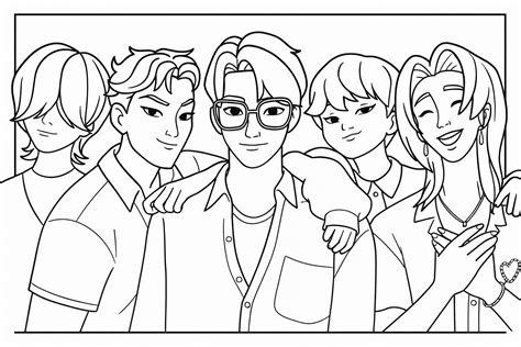 Free Saja Boys Coloring Pages – KPop Demon Hunters (Printable PDF & PNG ...