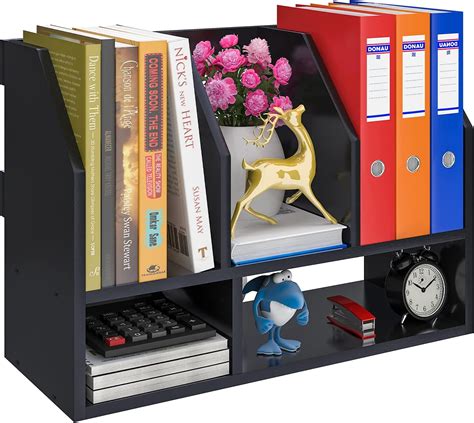 Buy Jotsport Wood Desktop Bookshelf 19.7" Office Desk Organizer Display ...