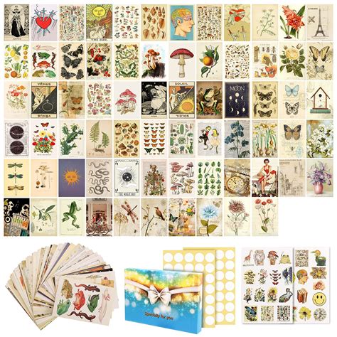 senbowe Wall Collage Kit Aesthetic Pictures, 70 Pcs Vintage Photo ...
