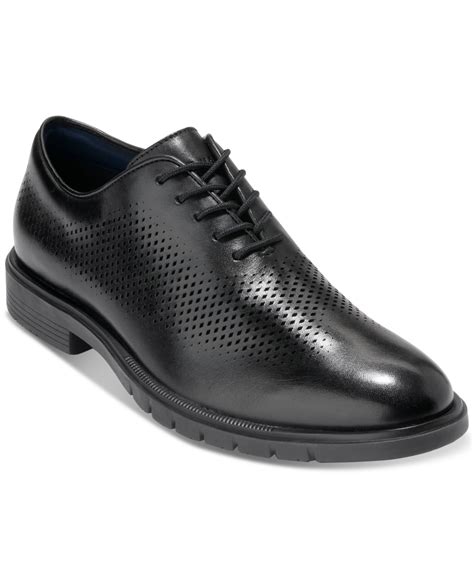 Cole Haan Men's Grandflex Dress Laser Oxford Shoe In Black | ModeSens