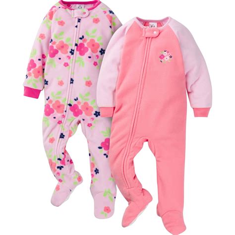 2-Pack Baby & Toddler Girls Floral Fleece Pajamas – Gerber Childrenswear