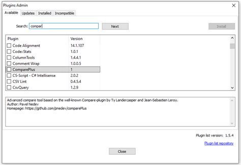 How to Add Compare Plugin in Notepad 的图像结果