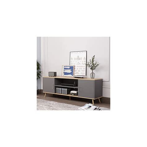 Buy TV Stand for 75 inch TVs with Storage Cabinet, Mid-Century Modern ...