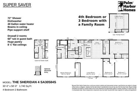 Super Saver The Sheridan 4 SA30584S by Palm Harbor Homes - Palm Harbor ...
