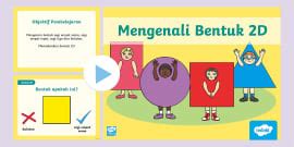 PowerPoint Sifat-Sifat Bentuk- Bentuk 2D dan 3D - Twinkl