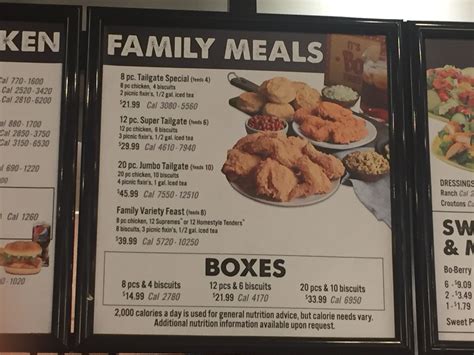 Bojangles Healthy Menu