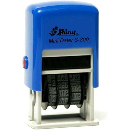 Shiny Mini Dater S-300 Self Inking Stamp (Blue Ink) : Amazon.in: Office ...