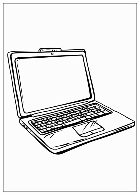 Laptop Coloring Page 的图像结果