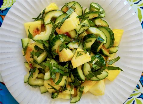 Pineapple and Cucumber Salad - Ugly Vegan Kitchen