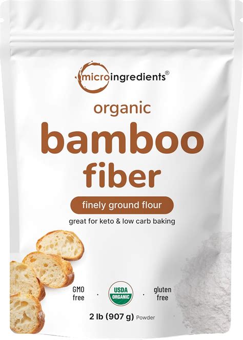 Amazon.com: Organic Bamboo Fiber Powder, 2lbs | Keto Flour for Low-Carb Baking & Cooking | Low ...