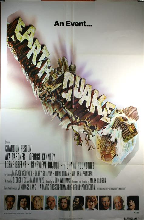 EARTHQUAKE "1 Sheet" Movie Poster - Original Vintage Movie Posters
