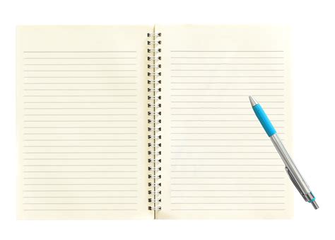 paper notebook and pen isolated on transparent background png file ...
