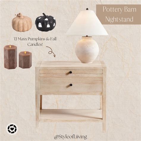 Fall-inspired nightstand decor! Elevate your space with stylish accents from TJ Maxx and Pottery ...